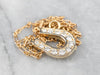 Diamond Horseshoe Gold Pendant Chain Necklace