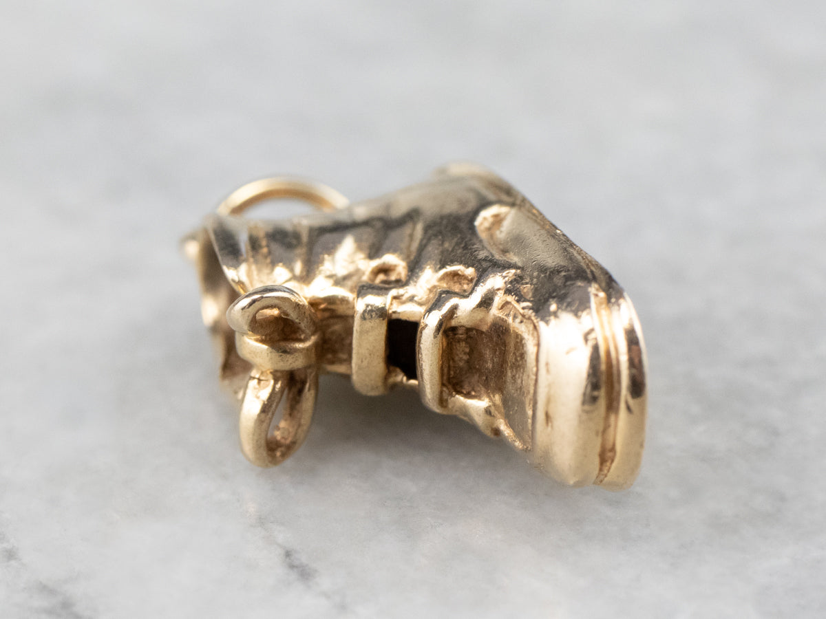 Vintage Boot Shoe Gold Charm