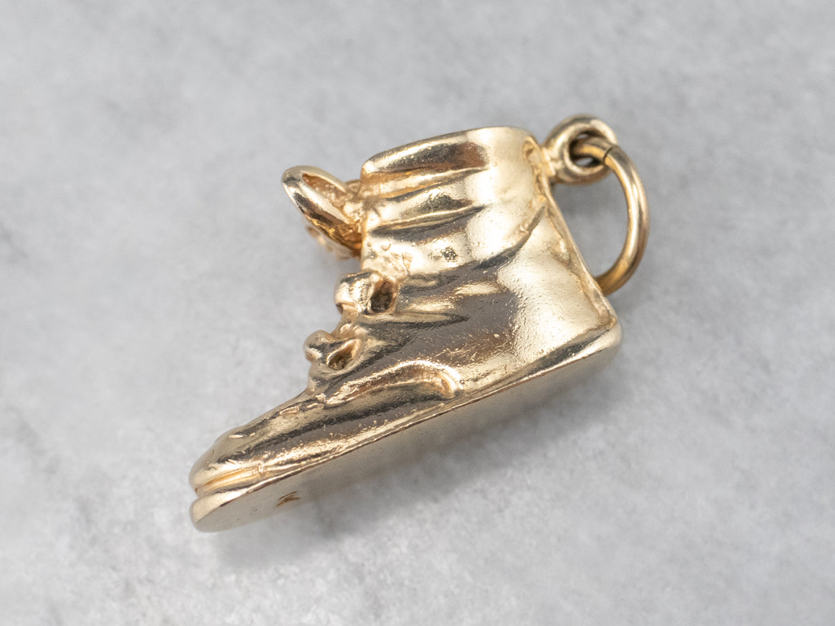 Vintage Boot Shoe Gold Charm