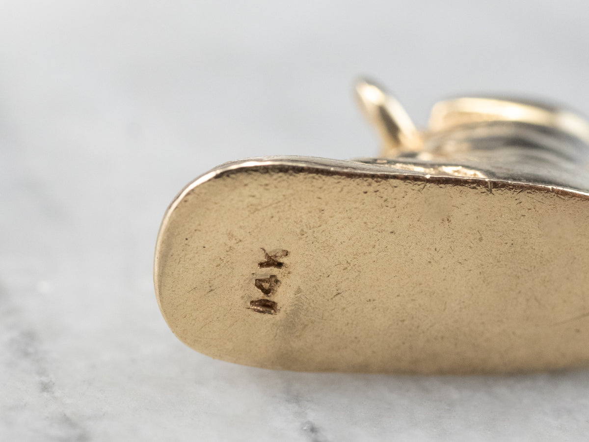 Vintage Boot Shoe Gold Charm
