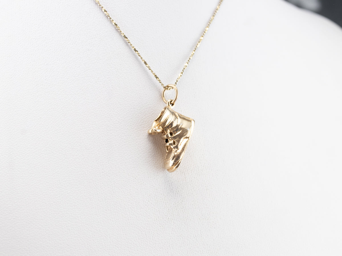 Vintage Boot Shoe Gold Charm