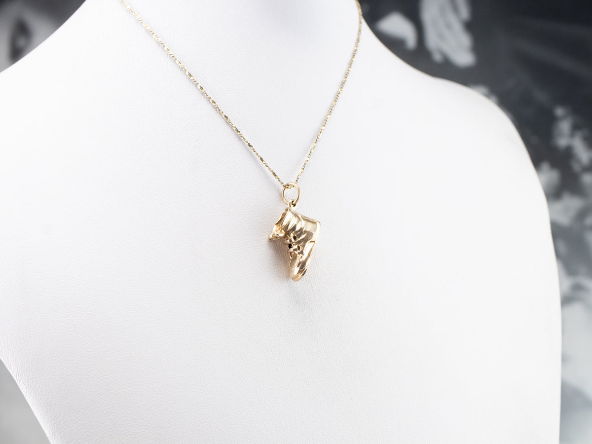 Vintage Boot Shoe Gold Charm