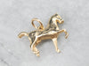 14K Gold Trotting Horse Charm