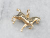 14K Gold Trotting Horse Charm