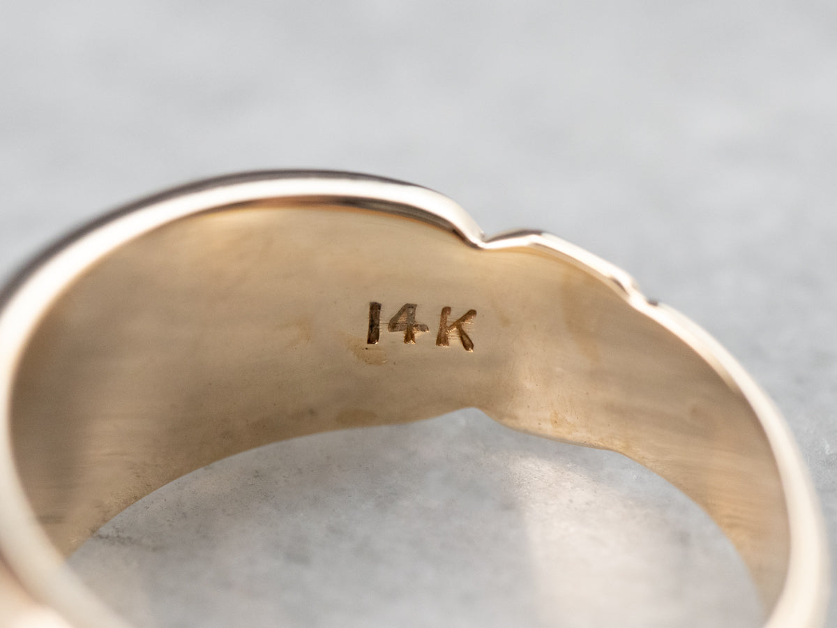 Ornate Two Tone Gold Patterned Band