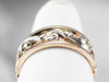 Ornate Two Tone Gold Patterned Band