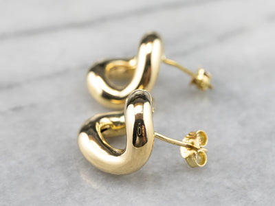 Sculptural 18K Gold Stud Earrings