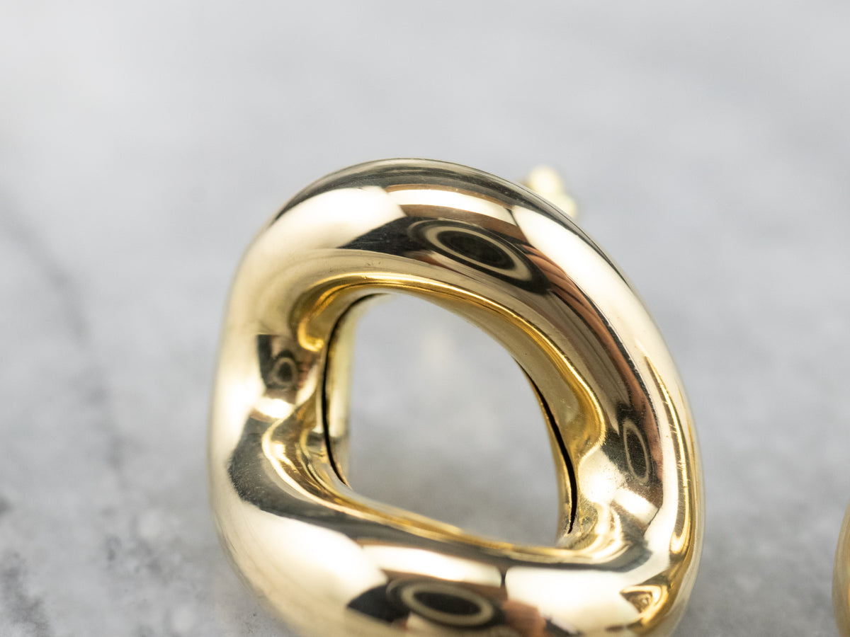 Sculptural 18K Gold Stud Earrings