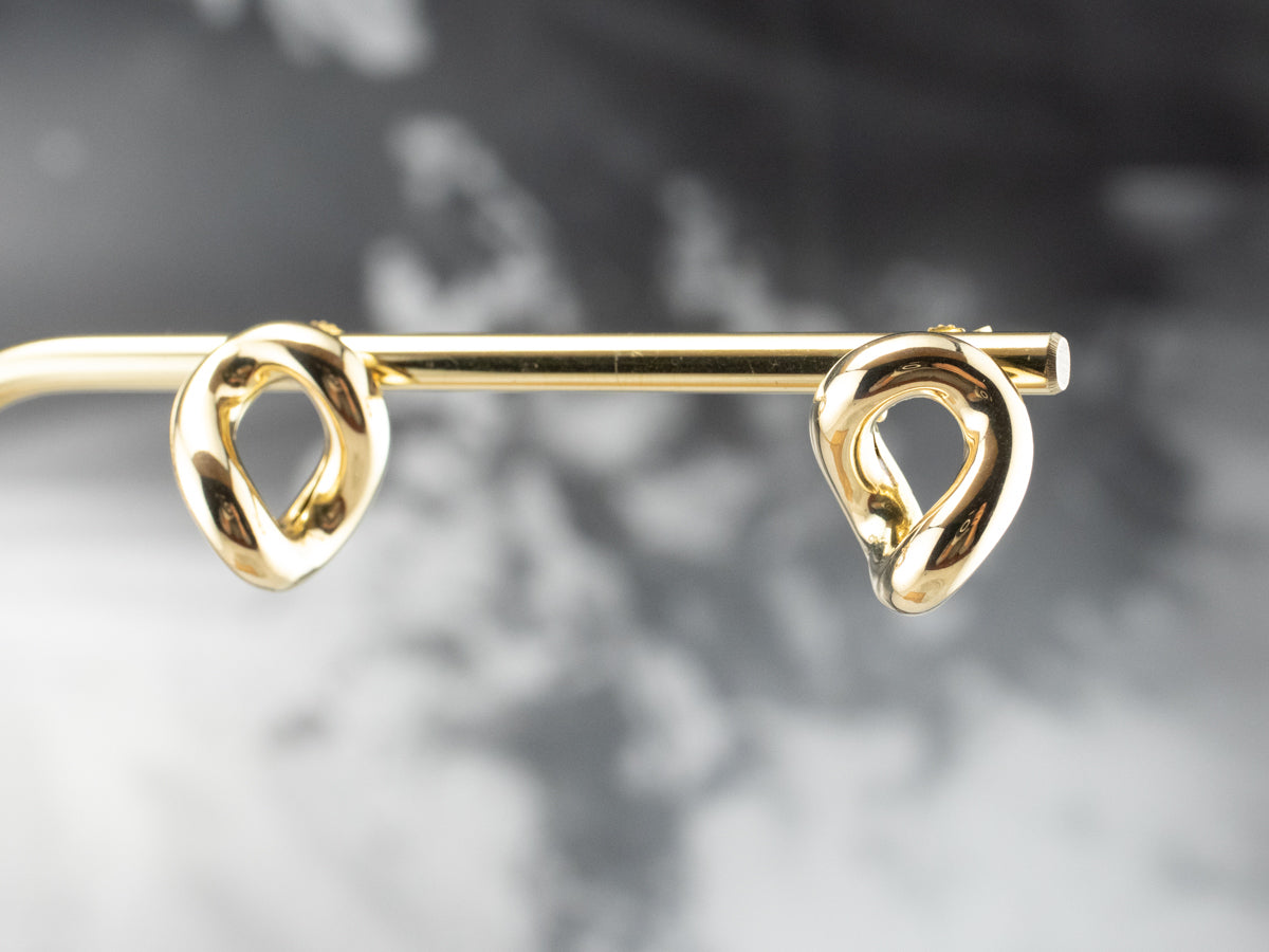 Sculptural 18K Gold Stud Earrings