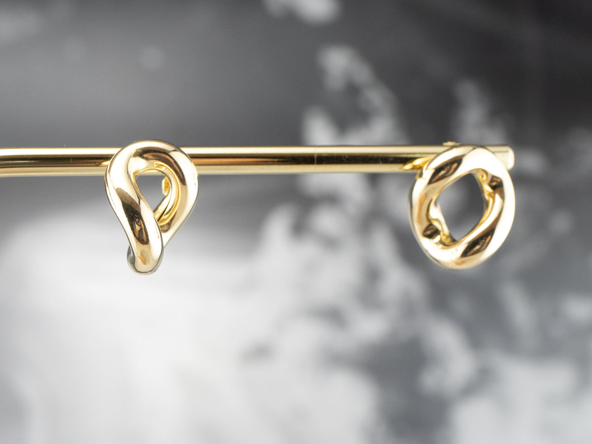 Sculptural 18K Gold Stud Earrings