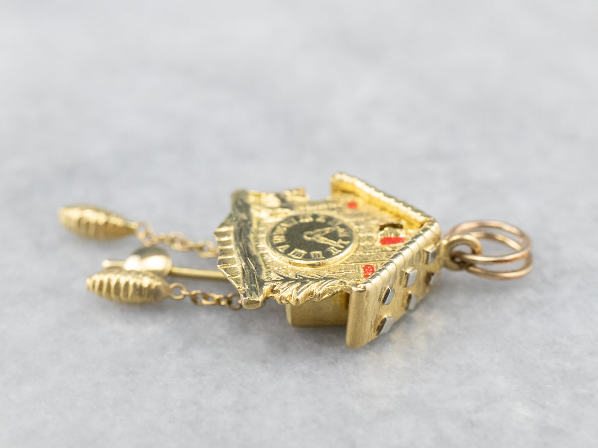 Bavarian Cuckoo Clock Gold Charm