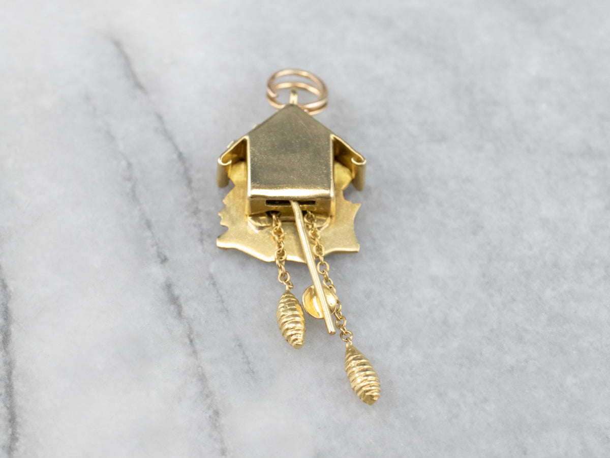 Bavarian Cuckoo Clock Gold Charm