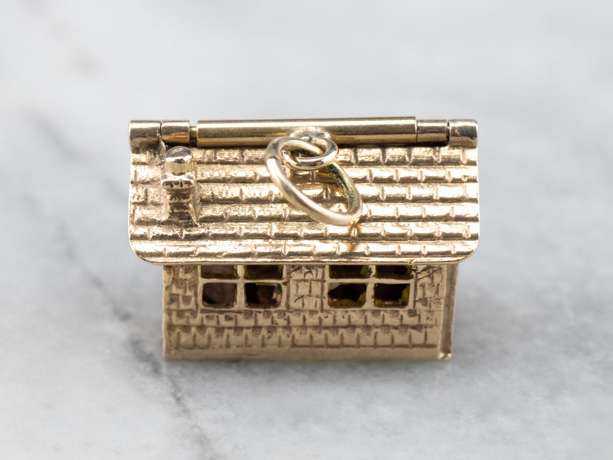 Vintage Enamel and Gold House Charm