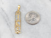 Egyptian Hieroglyphics 18K Gold Pendant