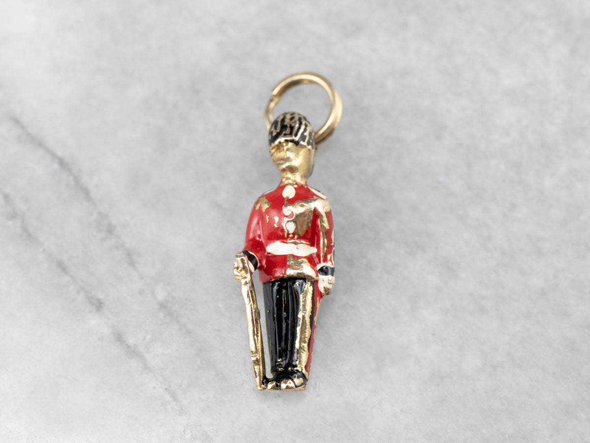 The Queen's Guard Gold and Enamel Charm