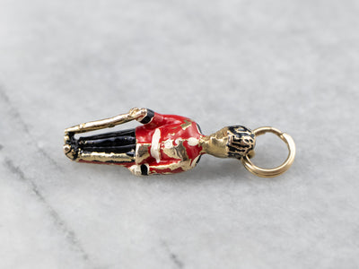 The Queen's Guard Gold and Enamel Charm