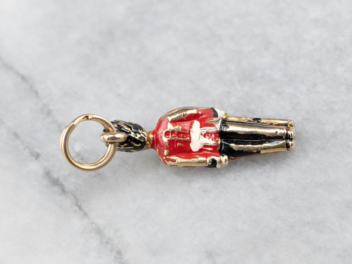 The Queen's Guard Gold and Enamel Charm