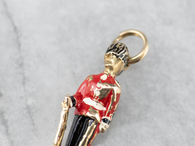 The Queen's Guard Gold and Enamel Charm