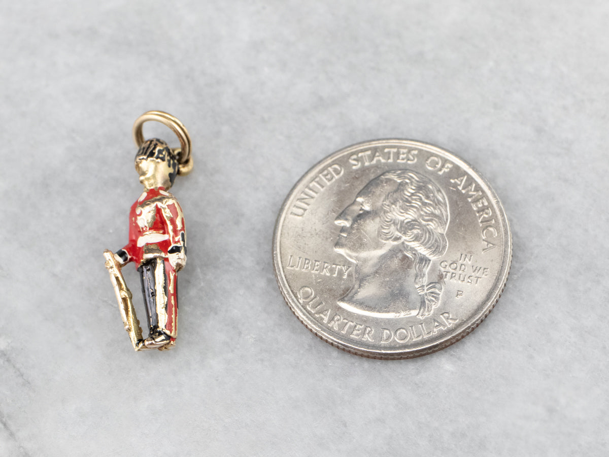 The Queen's Guard Gold and Enamel Charm