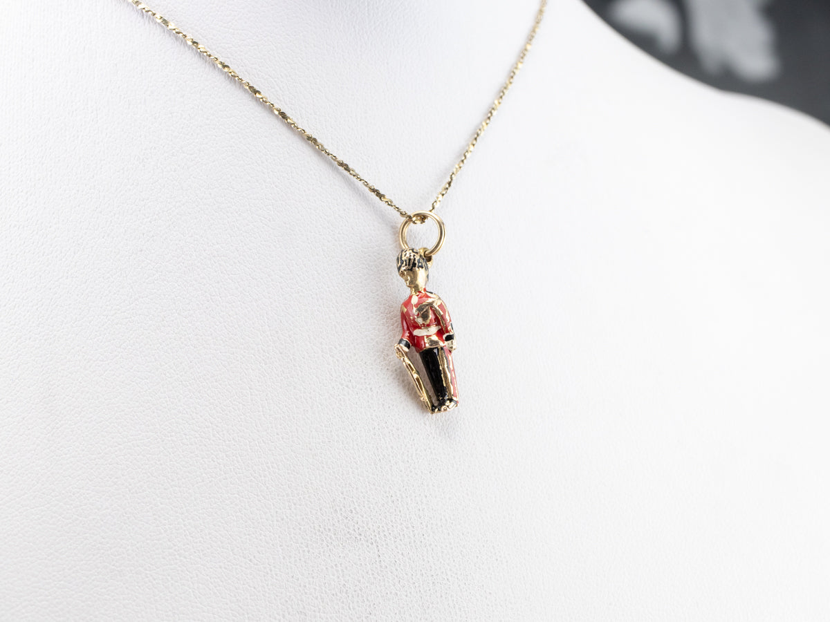 The Queen's Guard Gold and Enamel Charm
