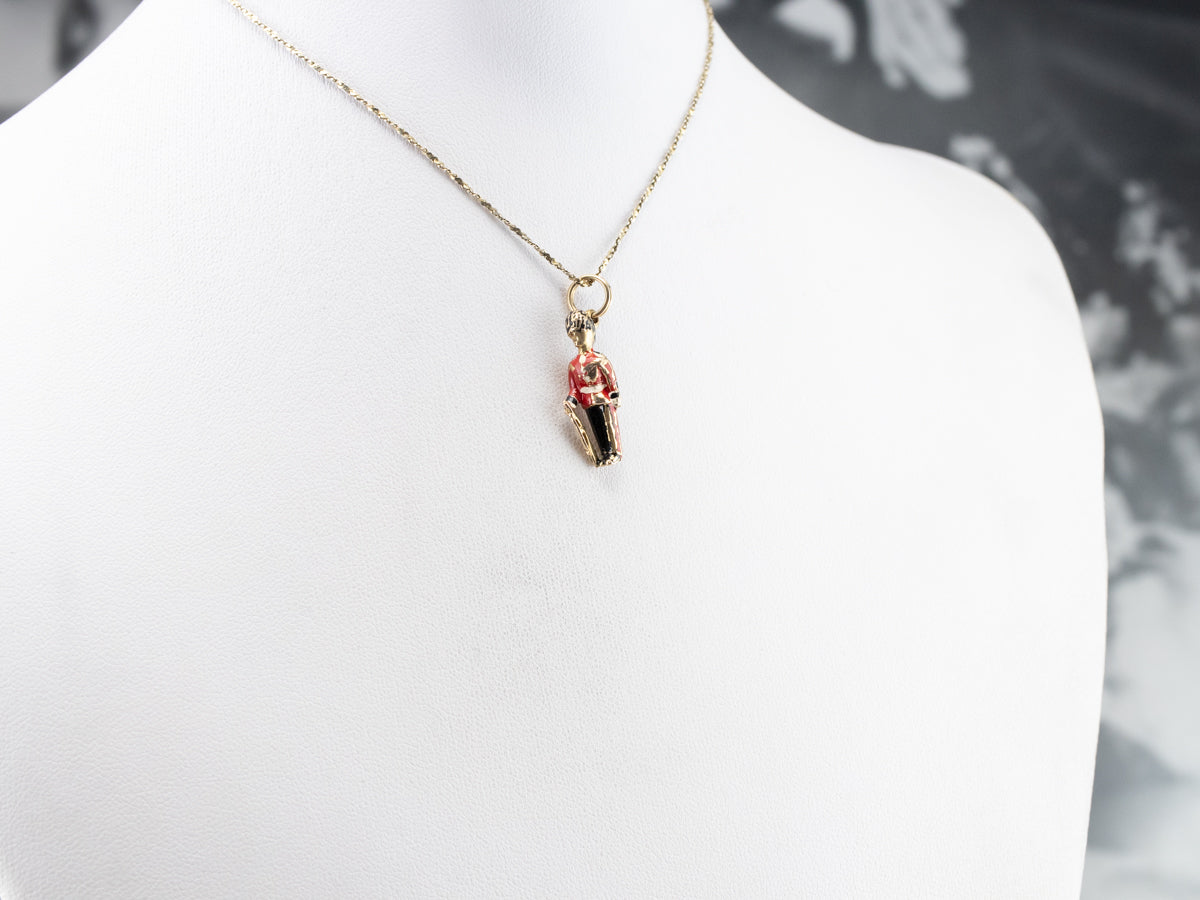 The Queen's Guard Gold and Enamel Charm
