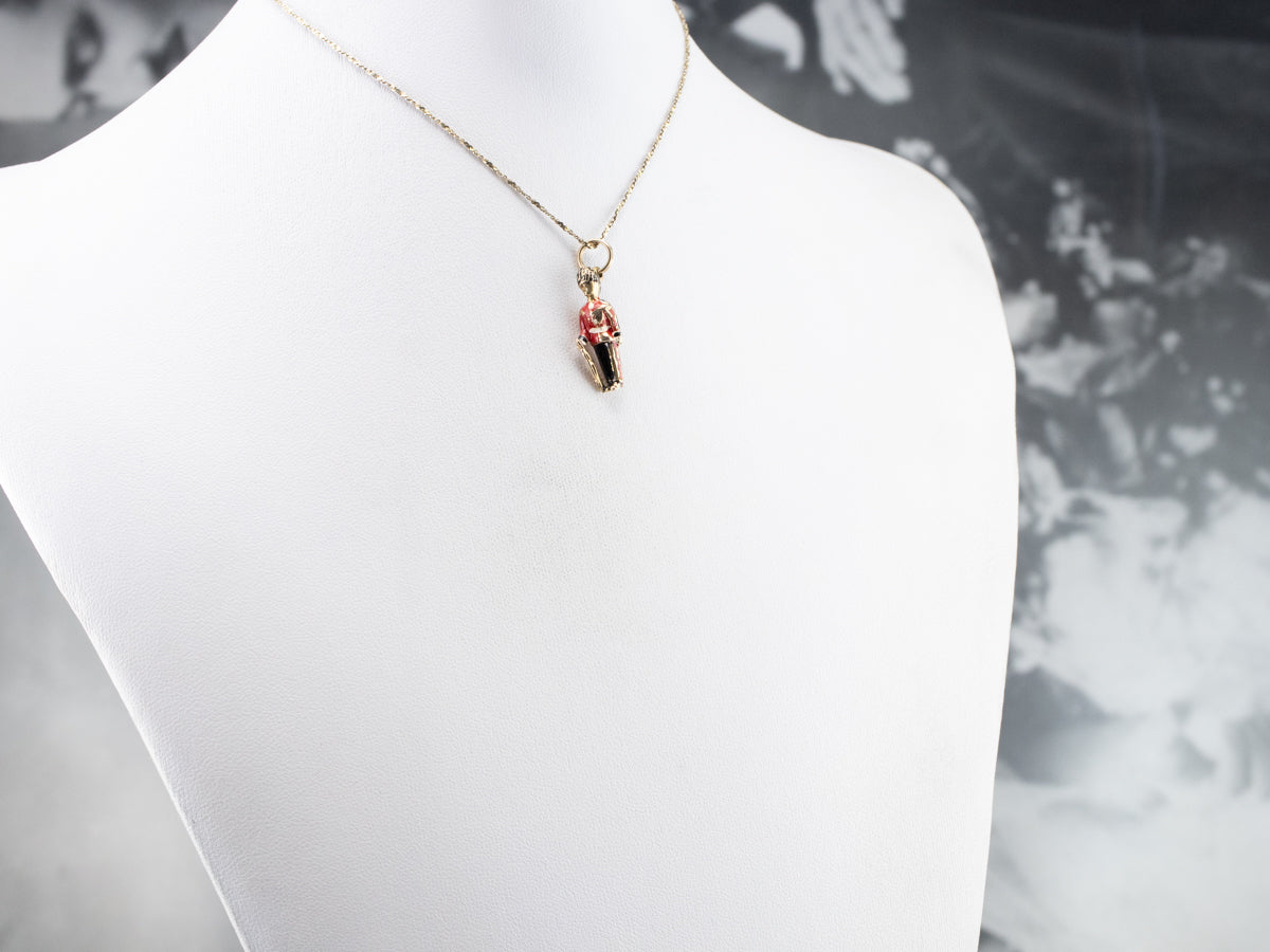 The Queen's Guard Gold and Enamel Charm