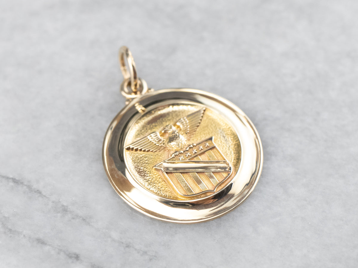 Vintage Gold Military Medallion