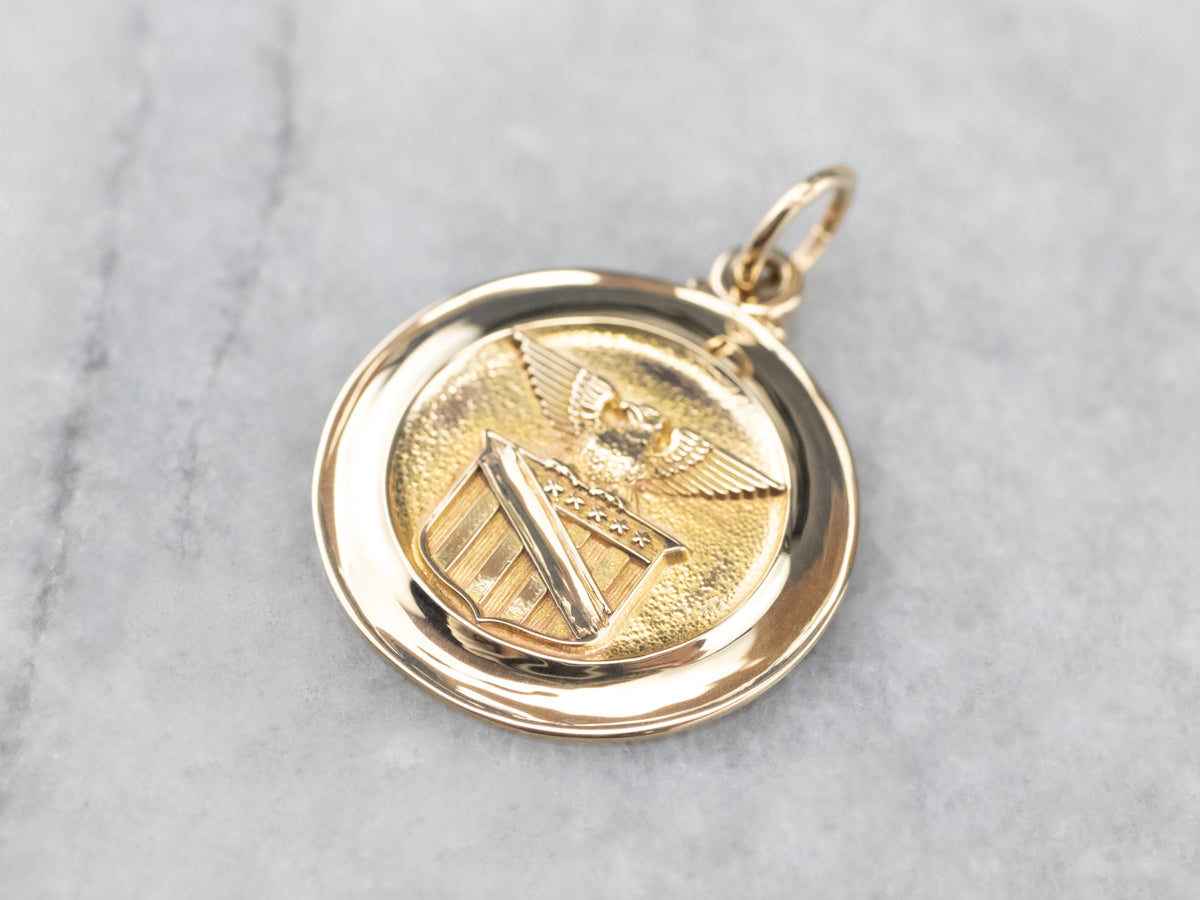 Vintage Gold Military Medallion