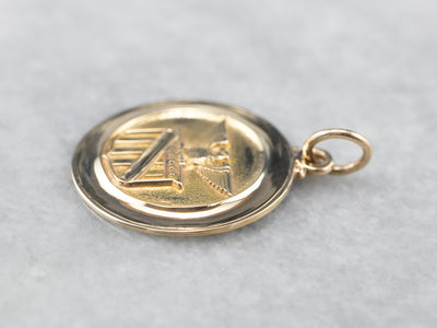 Vintage Gold Military Medallion
