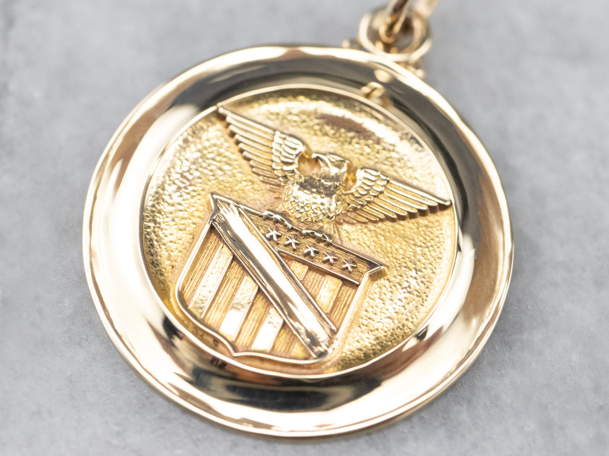 Vintage Gold Military Medallion