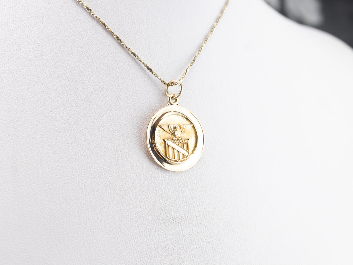Vintage Gold Military Medallion