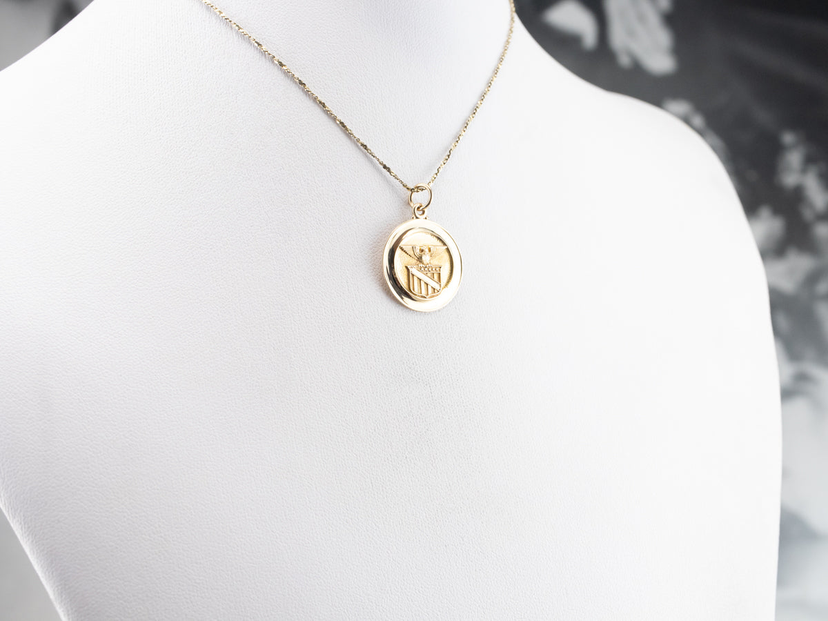 Vintage Gold Military Medallion