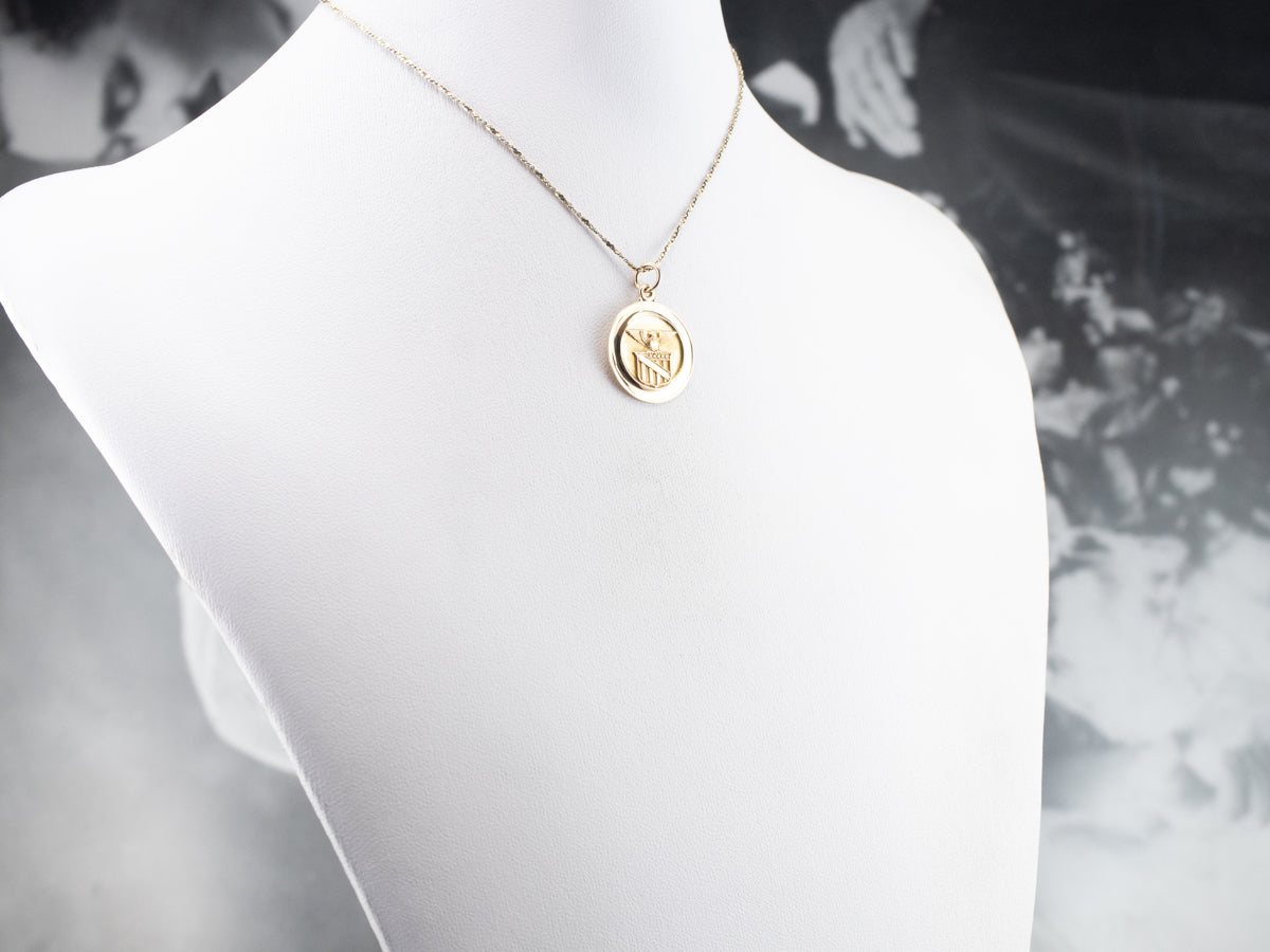 Vintage Gold Military Medallion