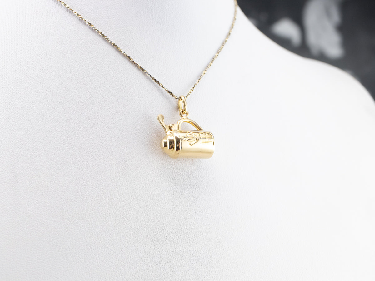 Vintage 18K Gold Beer Stein Charm