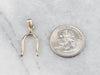 Unisex Gold Wishbone Charm or Pendant