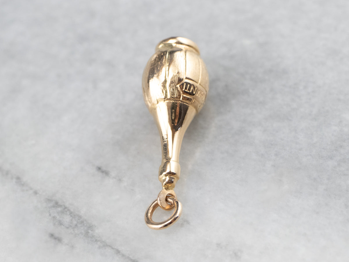 18K Gold Italian Chianti Bottle Charm