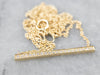 Sleek Yellow Gold Diamond Bar Necklace