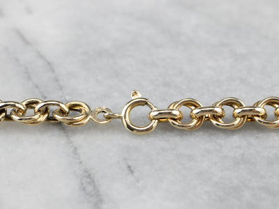 14K Gold Long Chunky Chain Necklace