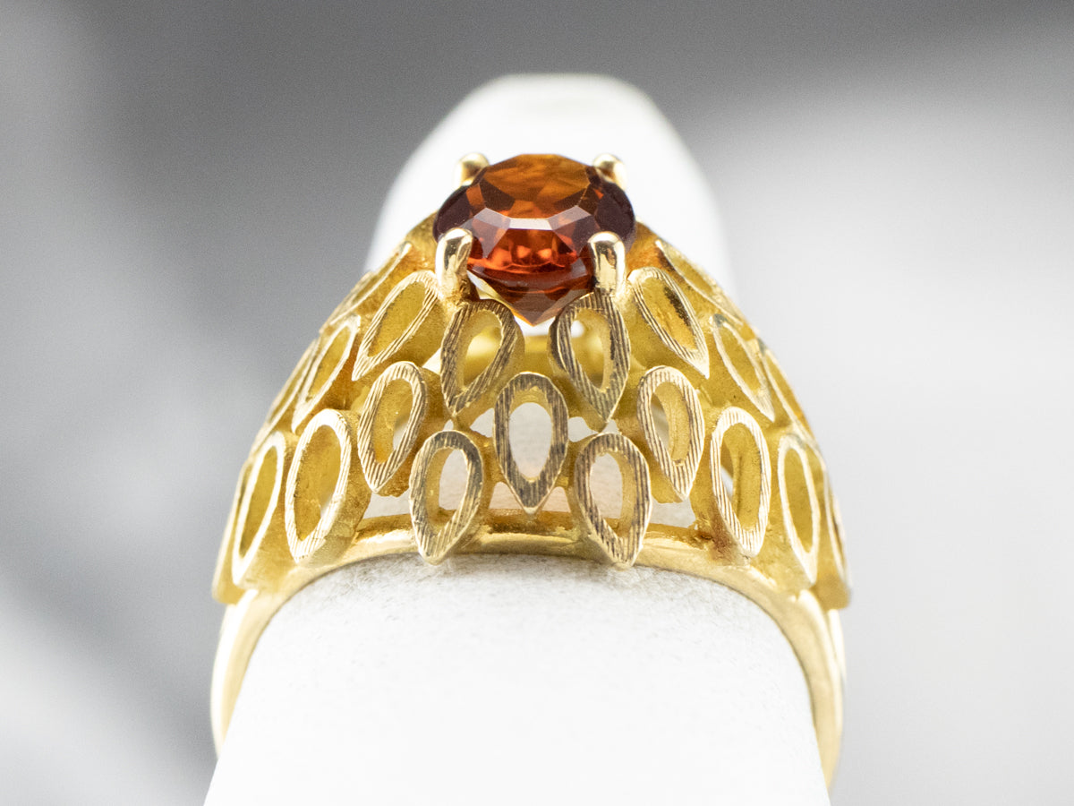 Funky Citrine Statement Ring