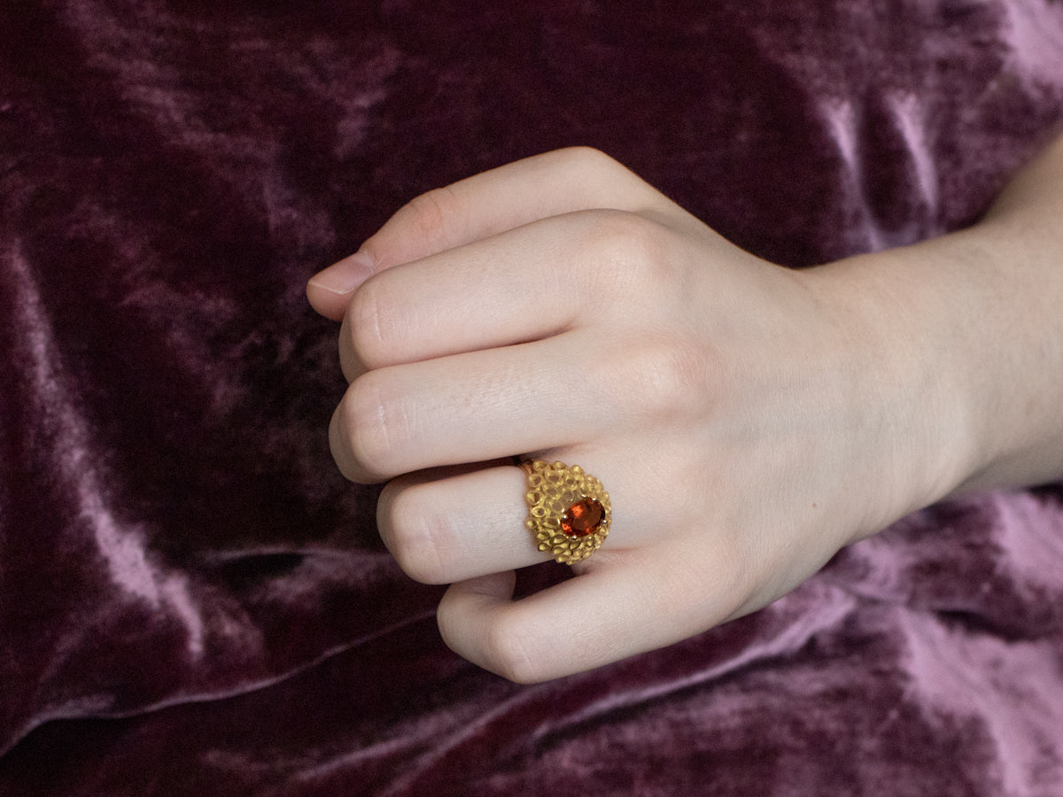 Funky Citrine Statement Ring