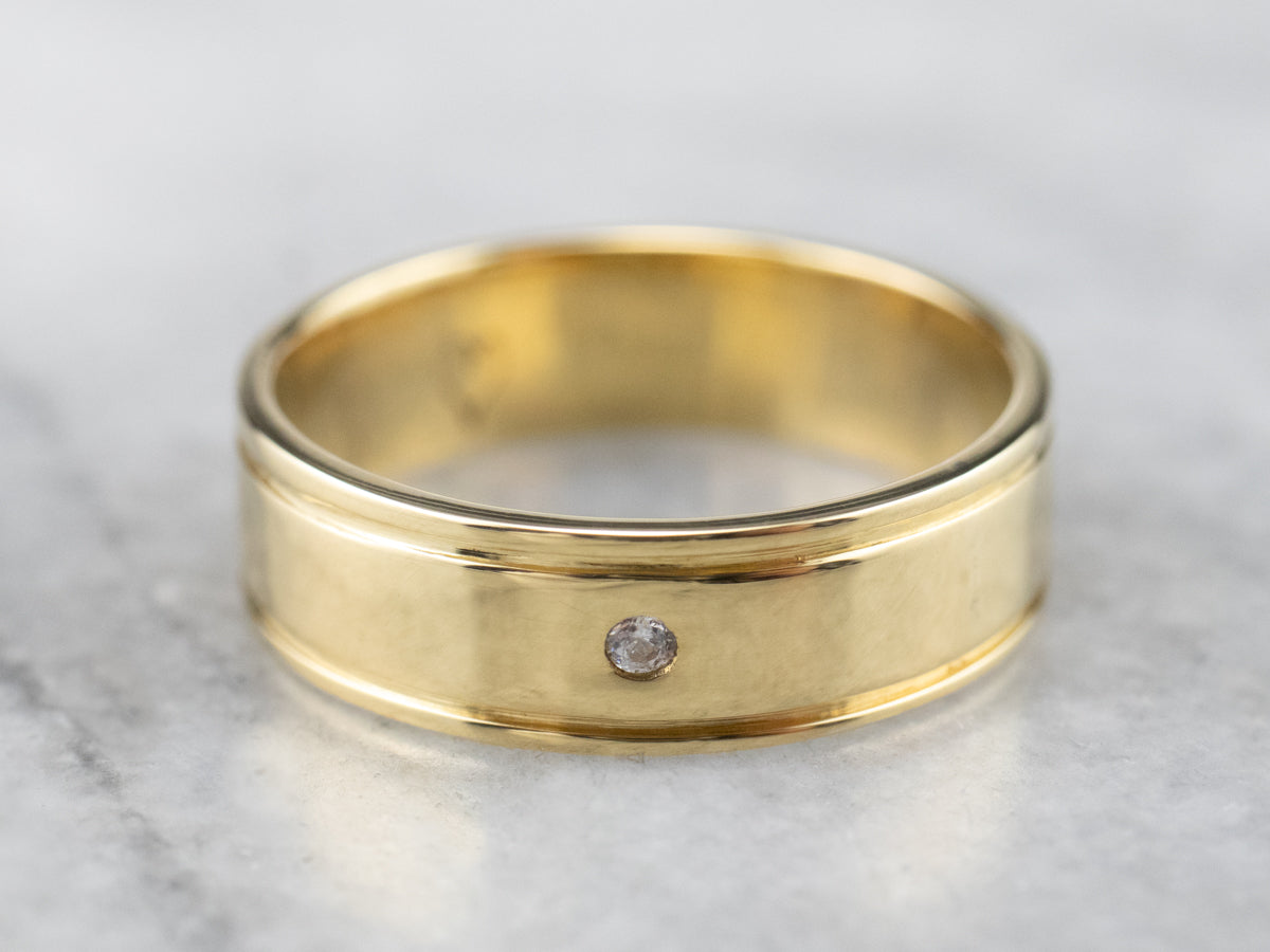 Gypsy Set Diamond 18K Gold Band
