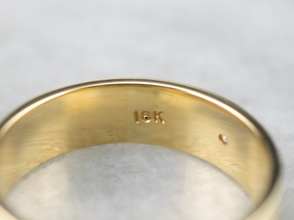 Gypsy Set Diamond 18K Gold Band