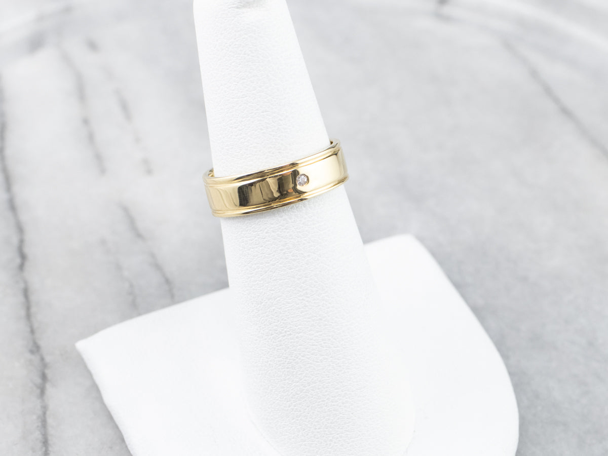 Gypsy Set Diamond 18K Gold Band