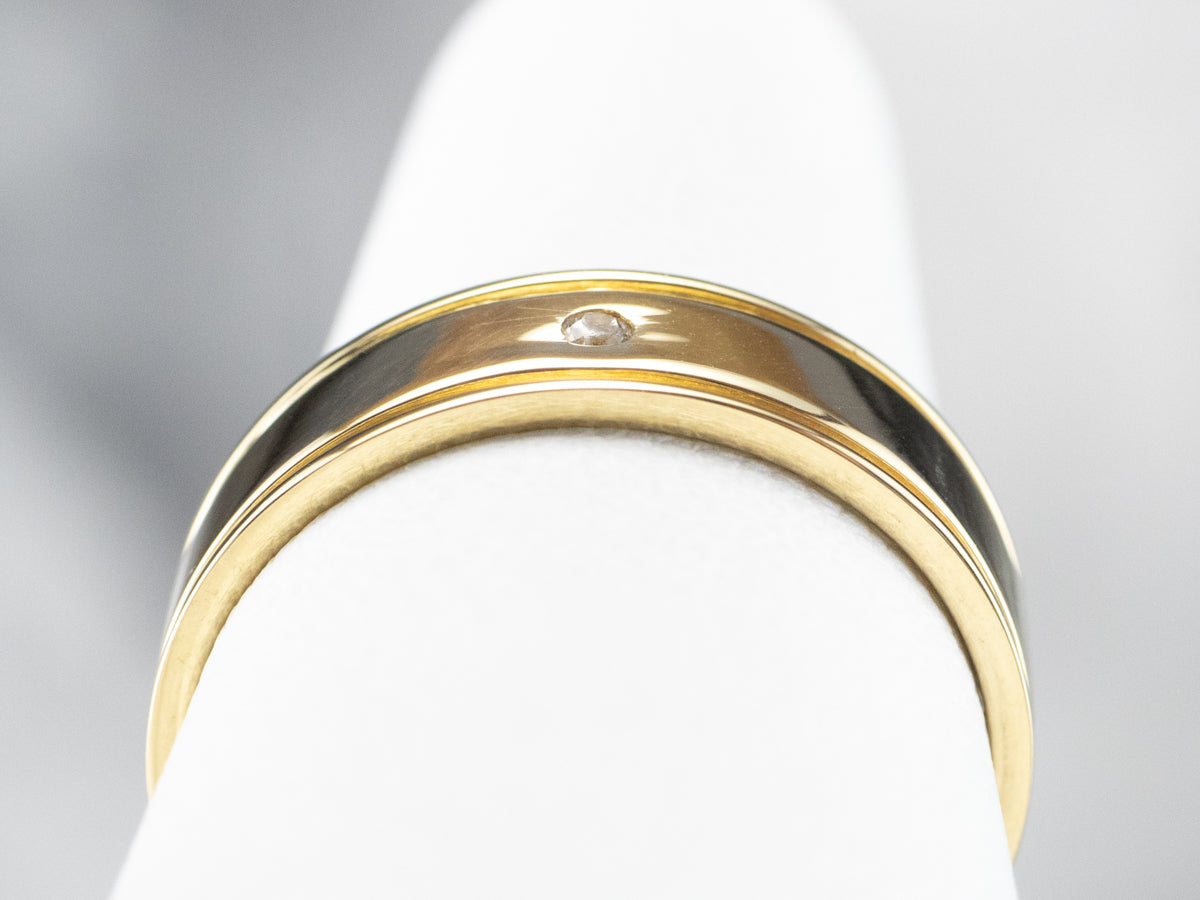 Gypsy Set Diamond 18K Gold Band