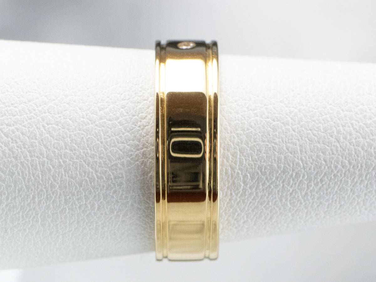 Gypsy Set Diamond 18K Gold Band