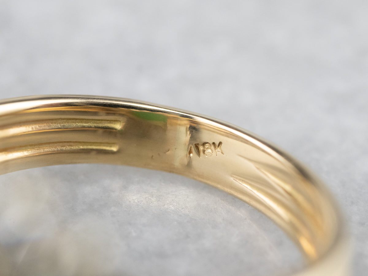 Vintage Jade and Diamond Halo Ring