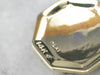 Platinum and Gold Textured Metal Pendant