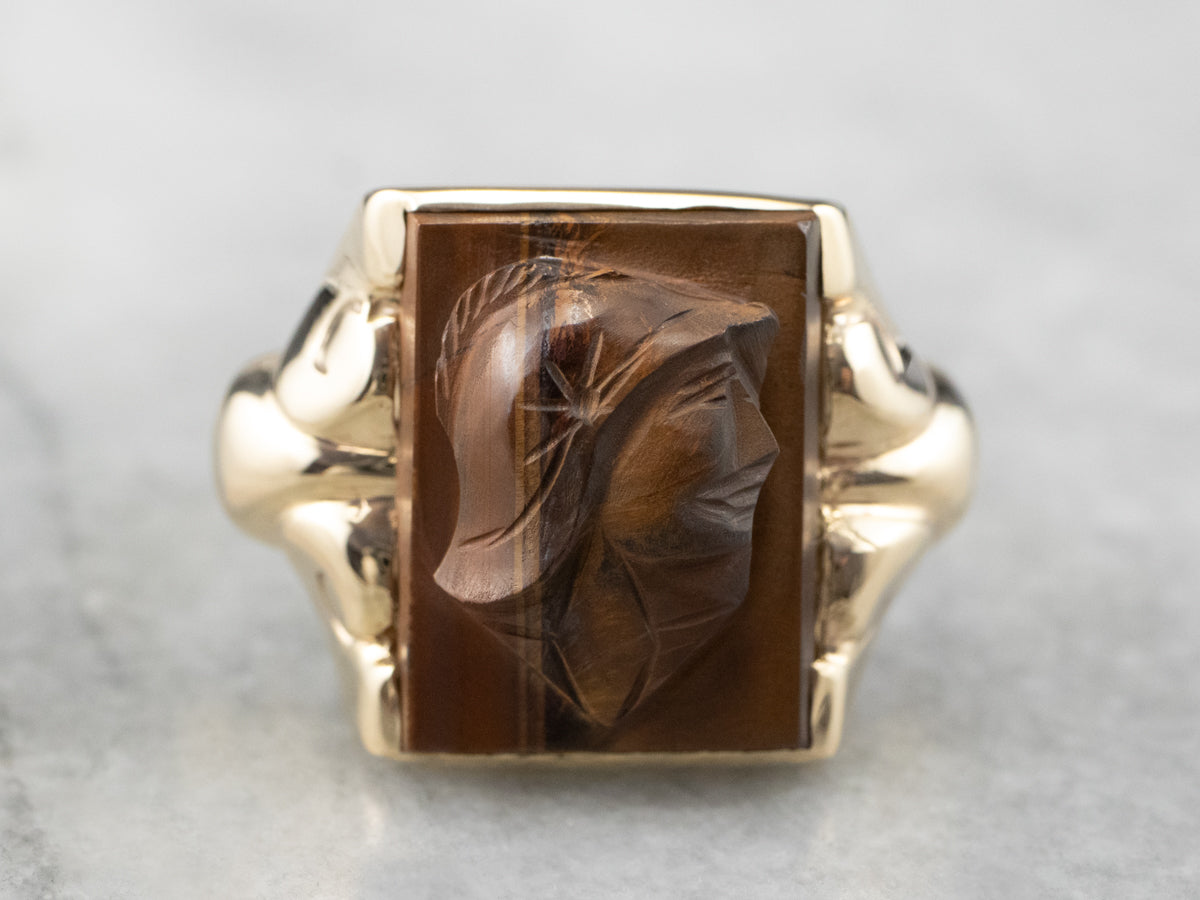 Solid 925 Sterling Silver Tiger's Eye Mens Signet Ring Size 7 8 9 10 11 12  13