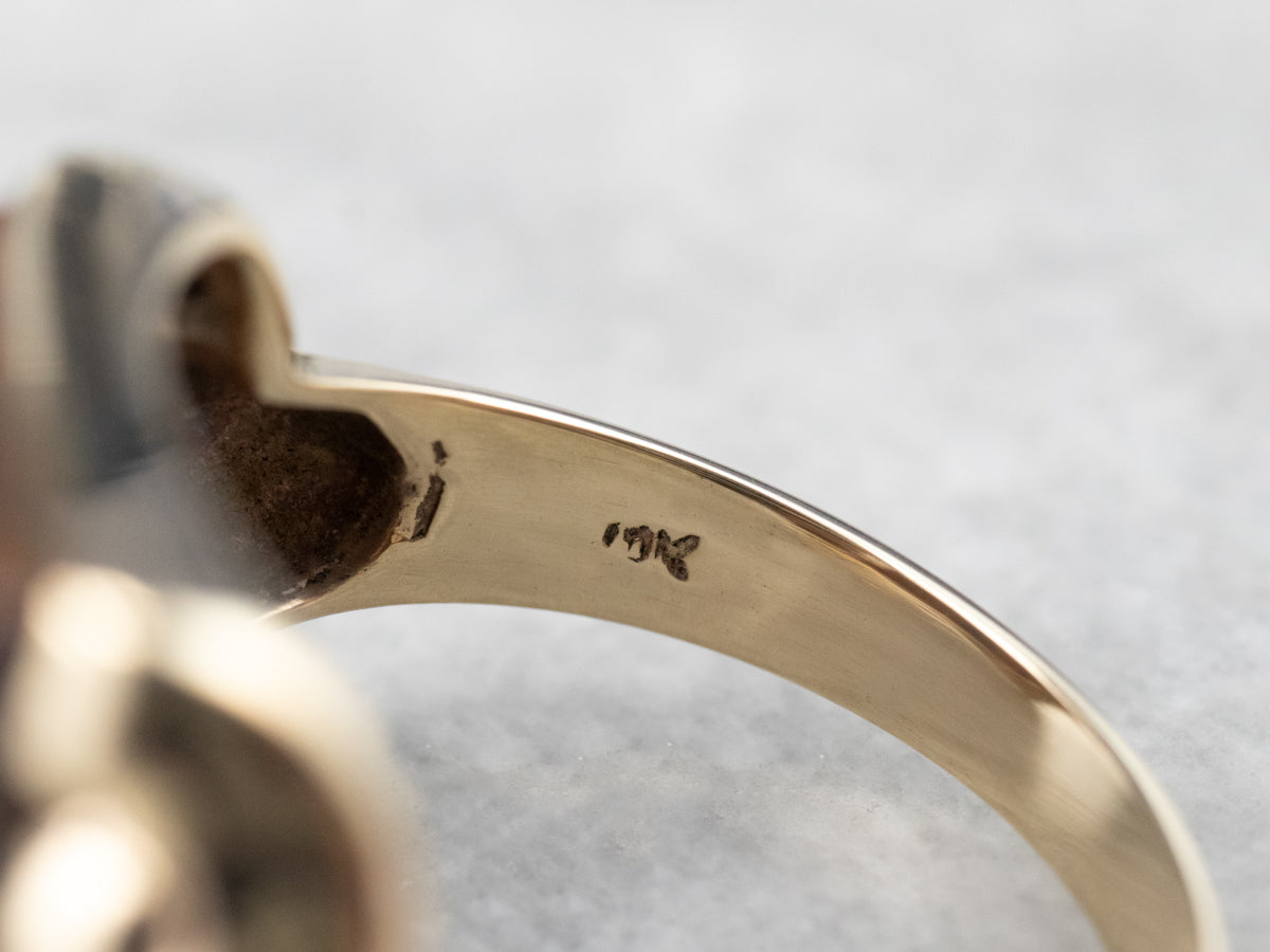 Men's Tiger's Eye Intaglio Ring