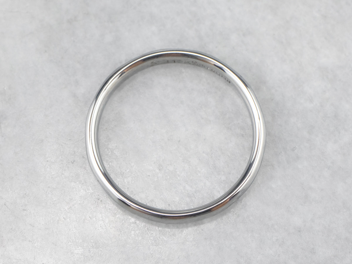 Plain White 18 Karat Gold Band